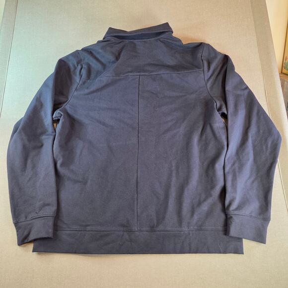 RVCA Full Zip Jacket XL Navy Cotton Blend Logo Streetwear - Picture 2 of 12